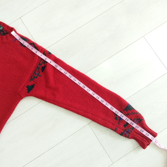 Vintage Polo by Ralph Lauren Red Wool Boys Sweater - Picture 11 of 12